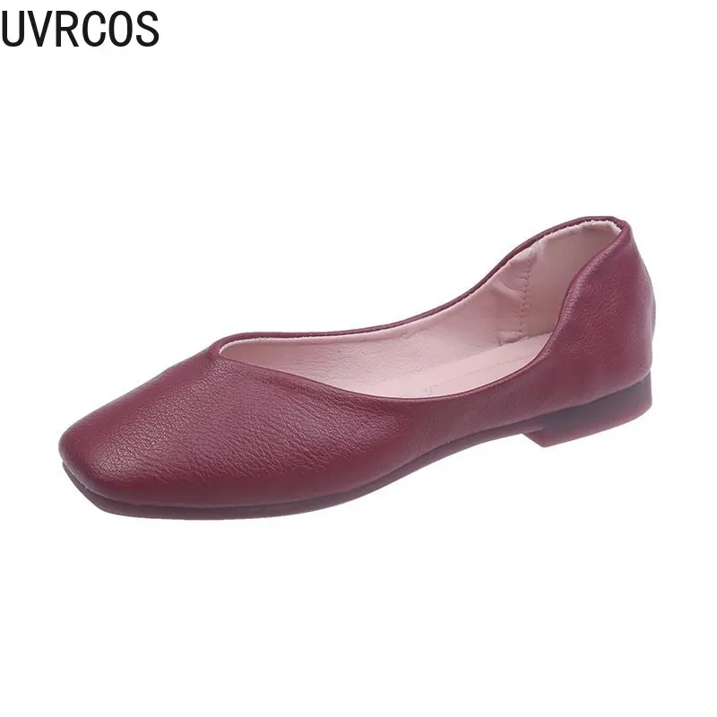 

Casual Women's Flat Shoes Fashion All-match Simple Square Head Shallow Mouth Elegant Small Fresh Women's Single Shoes
