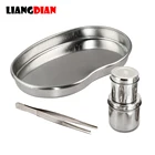 Баночка-контейнер из нержавеющей стали в форме почек, стерилизованная, медицинский, стоматологический, хирургический, косметический аксессуар для татуажа