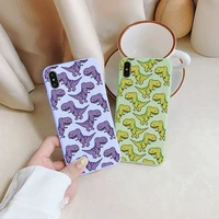 soft silicone phone case for iphone 12 11 13 pro max x xs max xr 6s 7 8 plus se 2020 cute dinosaur crocodile print back cover