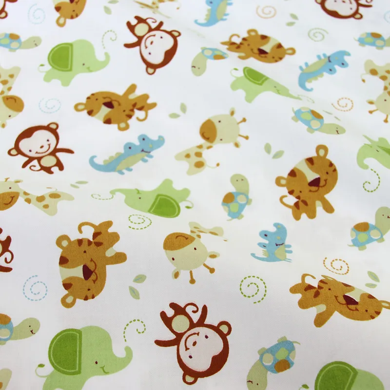 160*50 см хлопчатобумажная ткань с принтом обезьяны для маленьких девочек стеганая