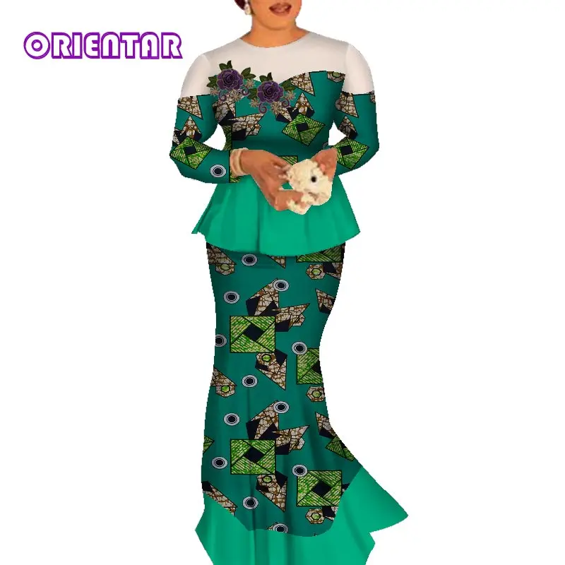Комплект из 2 предметов африканская Женская юбка костюм с Африканским принтом