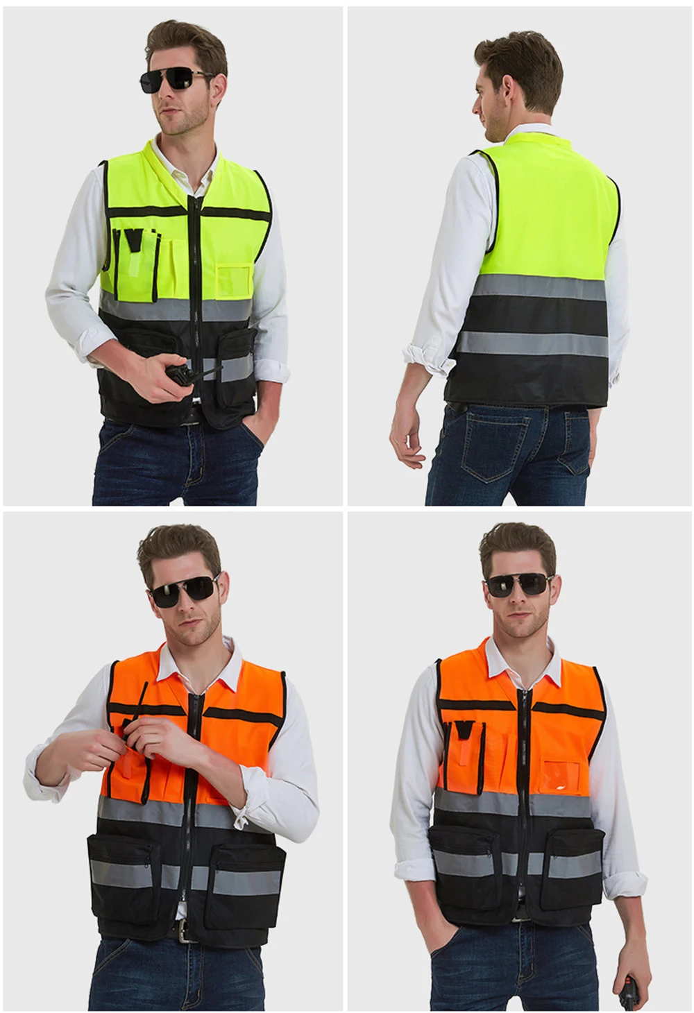 

High Visibility Safety Reflective Warning Vest For honda crm 250 dio 34 cb 250 two fifty cb 650r nc750x nc700x xr250 c90