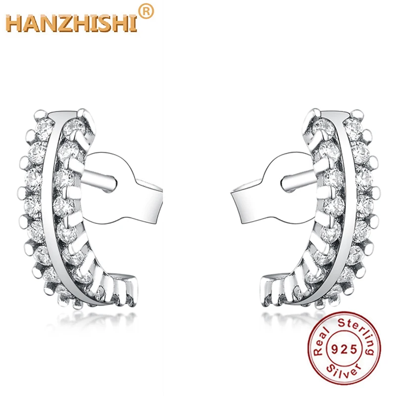 Женские серьги гвоздики из серебра 100% пробы с фианитом|Серьги-гвоздики| |