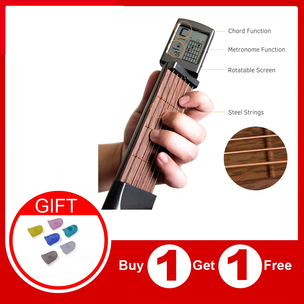 Карманный тренажер для гитары 6 струнный инструмент народной устройство