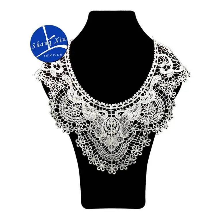 Вышитый воротник diy поддельные съемные воротники Водорастворимая Женская