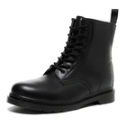 Мужские ботинки из коровьей кожи, черные короткие зимние кожаные ботинки, Мужская винтажная модная повседневная обувь, мужские классические роскошные ботинки на шнуровке, 2021
