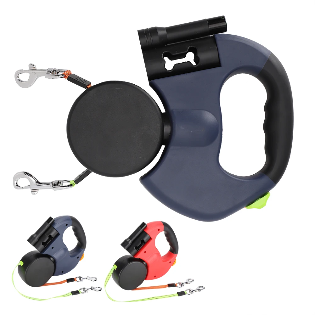 Двусторонние поводки для домашних животных с фонариком трос собаки руки