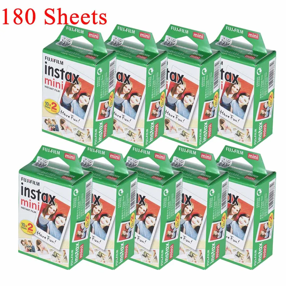 180 Sheets 10-200 листов Fujifilm Instax Mini белая пленка фото бумага моментальная печать альбом для Fujifilm Instax Mini 7 s/8/25/90/9 - Цвет: 180 Sheets