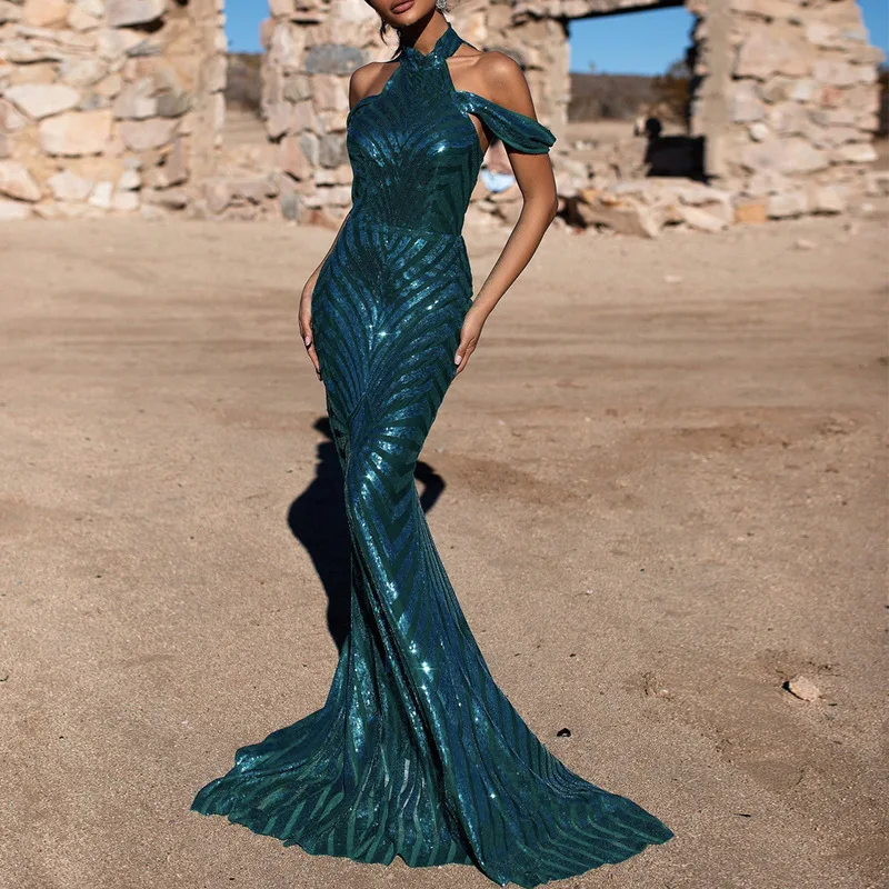 Популярное на Amazon 2019 Европейское и американское платье рыбий хвост женское новое