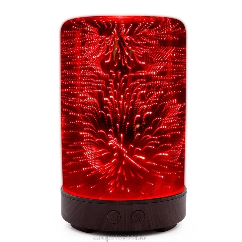 

Essential Oil Diffuser Humidifier 100ML Glass Aromatherpy Diffusers 7 Color LED Lights Changing and Waterless Auto Shut-Off Oct