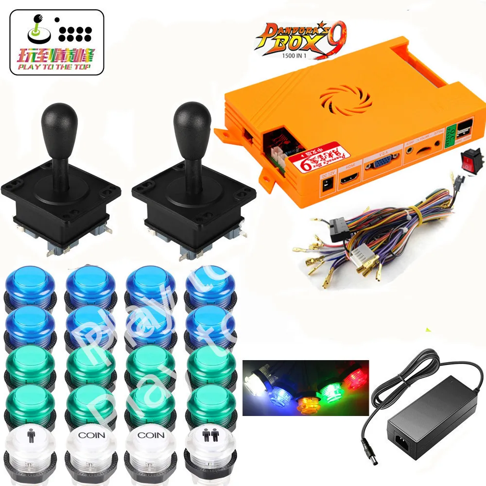 2 игрока набор для аркадных игр Pandora box 9 1500 В 1 игровая доска и 5 контактный джойстик