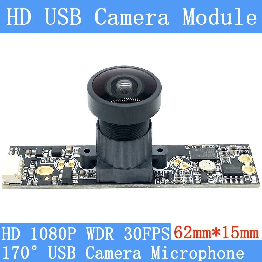 Модуль камеры 2MP 1080P Industrial OTG UVC 30FPS USB с широкоугольной камерой углом обзора 170 ° и