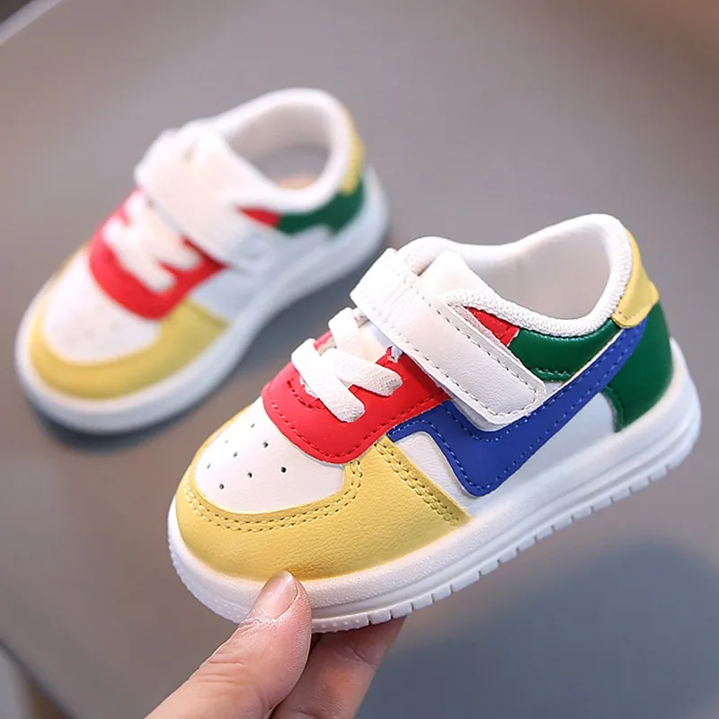 2020 детские кроссовки для мальчиков и девочек 2 лет спортивные мягкие кожаные на