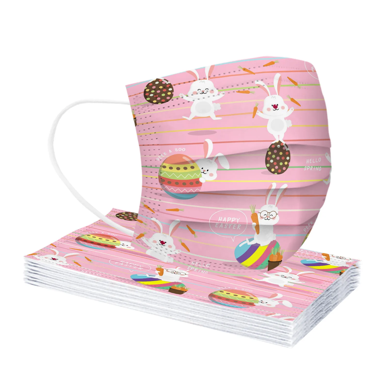 

Children's Disposable Face Masks Easter Cartoon Disposable Protection Kids Disposable Face Mask Mascarilla 3 Capas Designer Mask