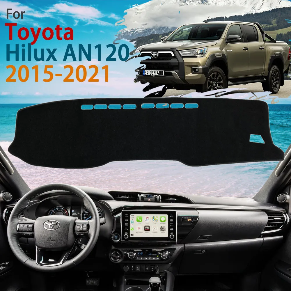 

Inner Dashboard Cover Carpet Pad Avoid Light Mat for Toyota Hilux AN120 AN130 TruckMasters OX 2015 2016 2017 2018 2019 2020 2021
