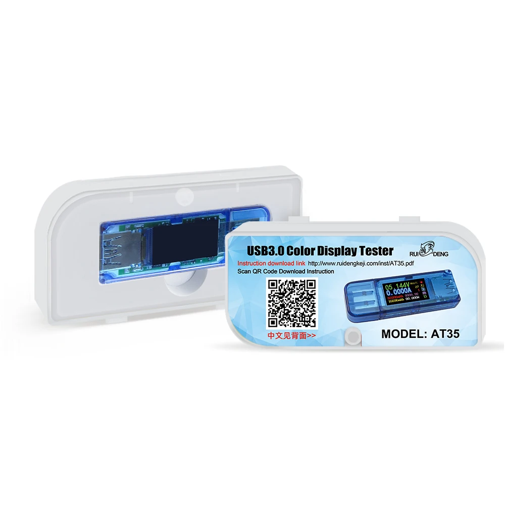 AT35 AT34 5 USB 3 0 цветной ЖК-Вольтметр Амперметр измеритель напряжения мультиметр