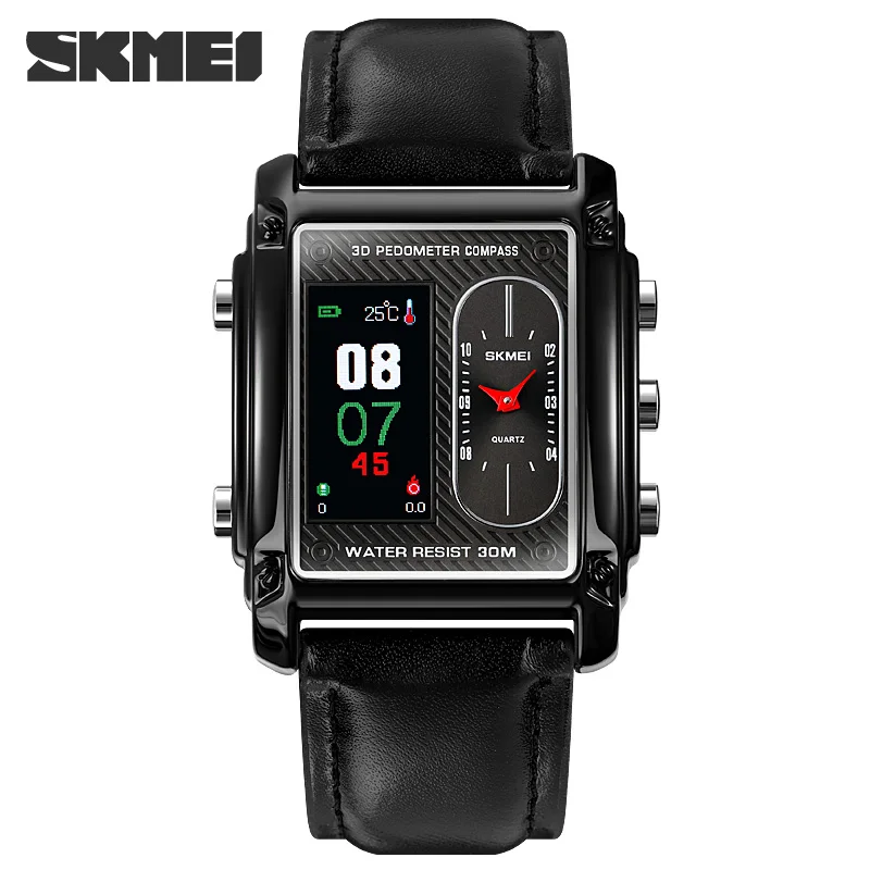 

SKMEI Mens Watches Top Brand Pedometer Calories Digital Watch Men Waterproof Countdown Compass Sports Watches relogio masculino