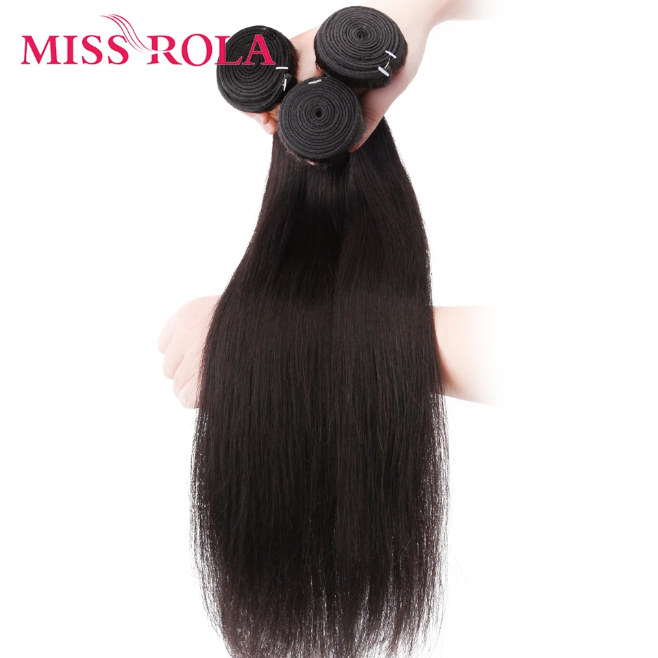 Мисс Рола бразильские волосы волнистые пряди 100% человеческие прямые 8 26 дюймов