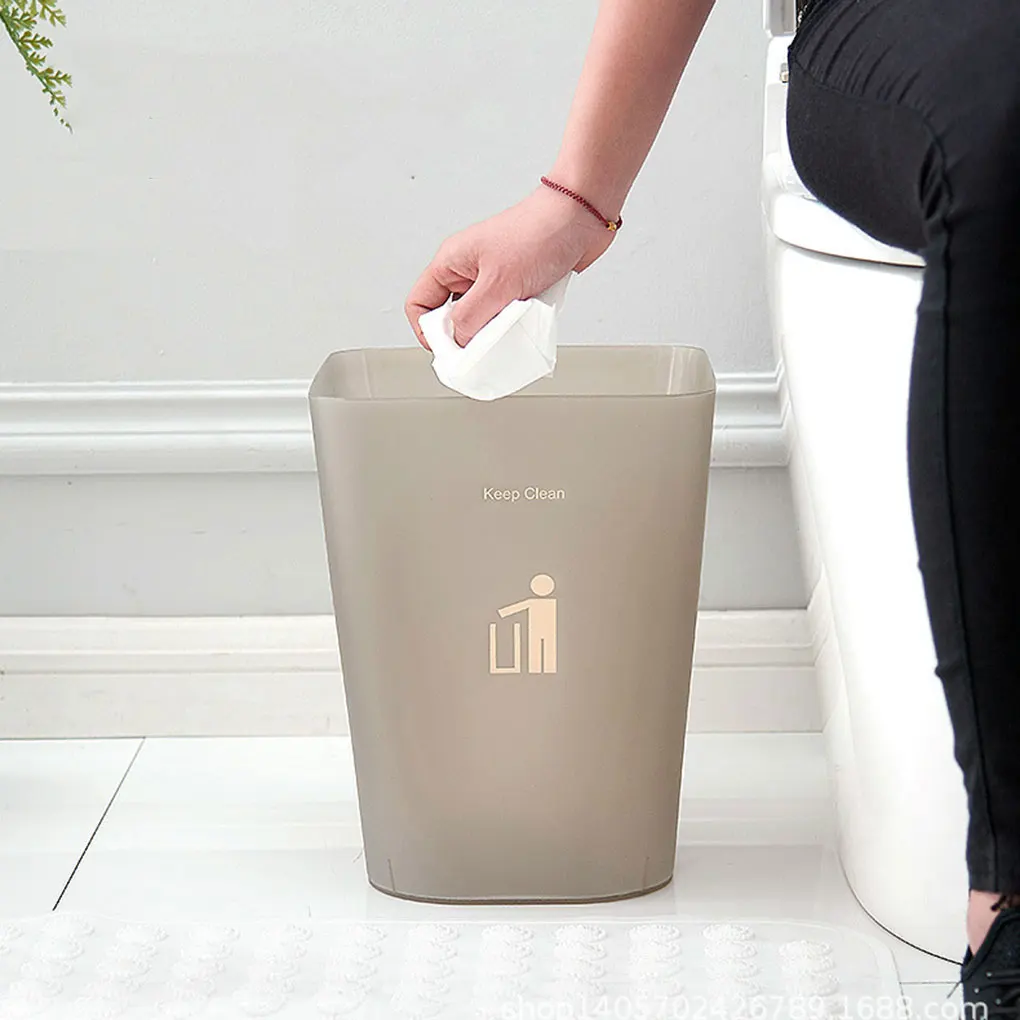 

Home Kitchen Trash Can Bathroom Bedroom Plastic Trash Waste Paper Basket Bin Box Wastebasket
