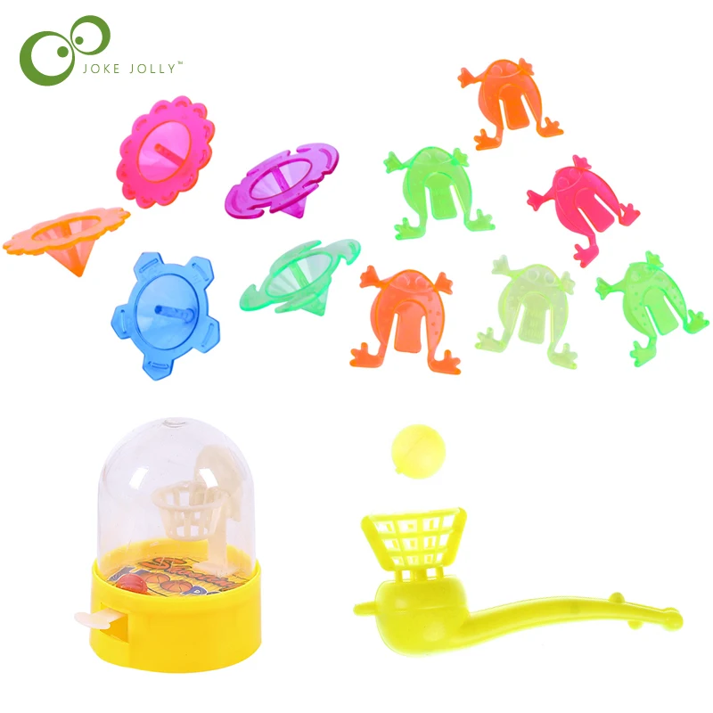 10 шт./лот Классическая пластиковая прыгающая лягушка гироскоп подвесная трубка