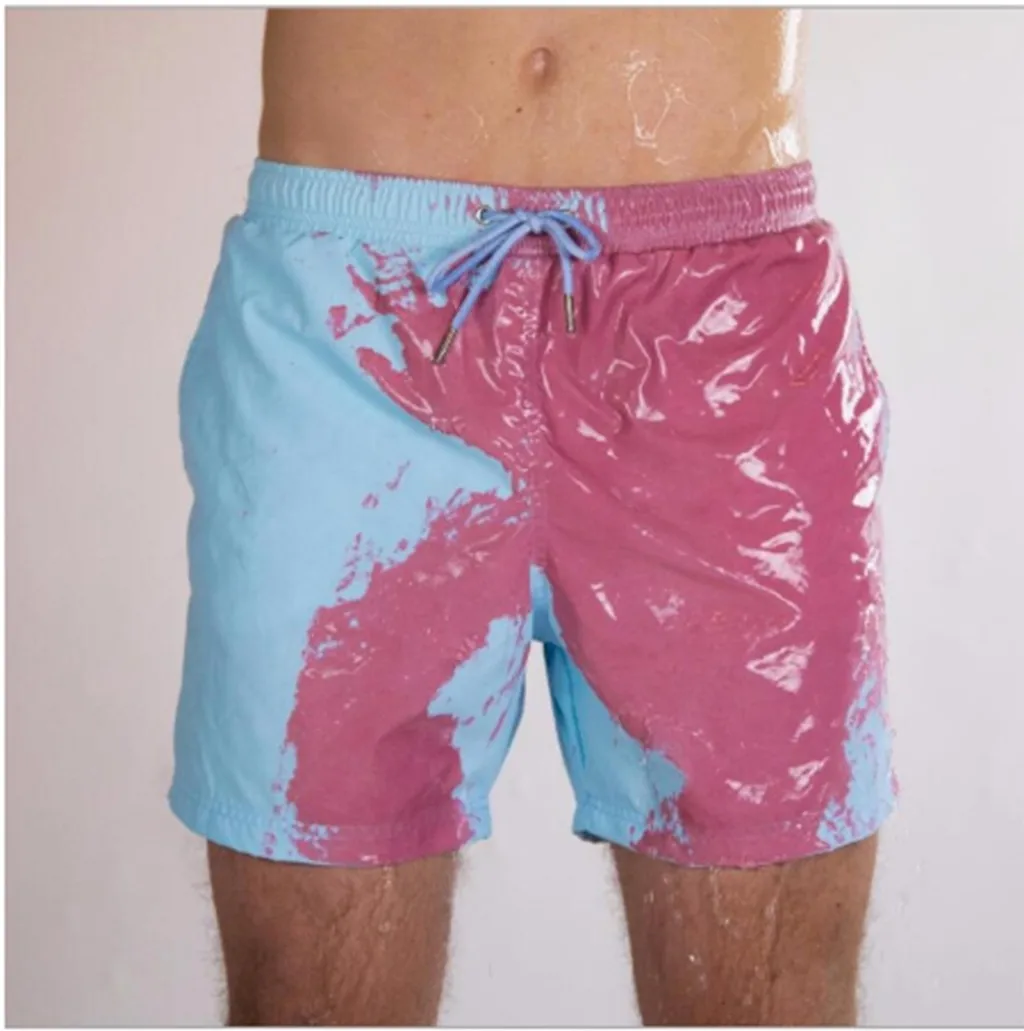 Мужские летние пляжные шорты меняющие цвет с чувствительностью к температурам