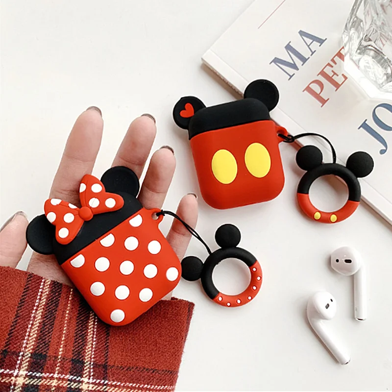 Чехол для наушников с 3D милым мультяшным рисунком Moster для Apple AirPods 2, розовый чехол, мягкий силиконовый чехол, аксессуары Airpods2, Fundas, брелок для ключей