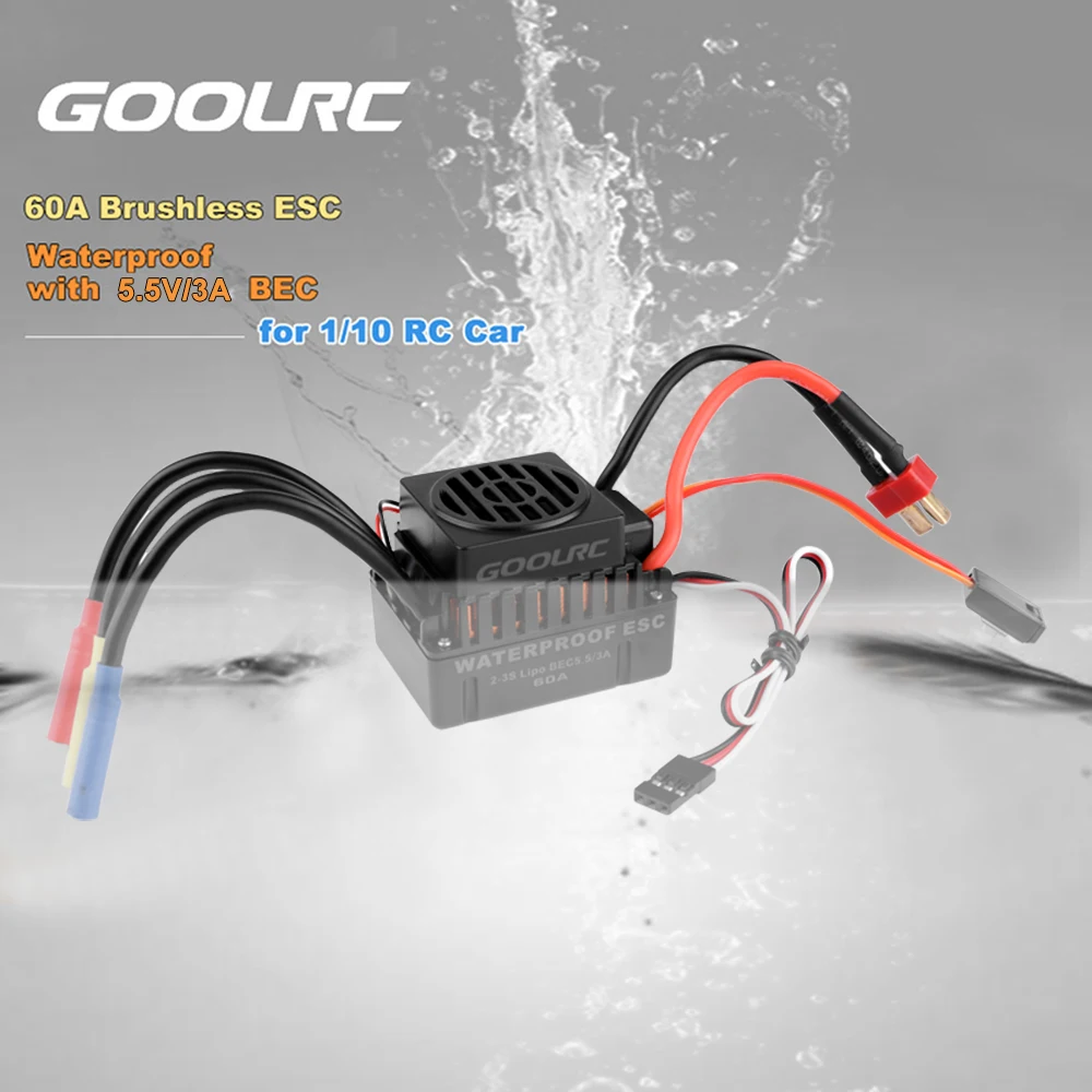 GoolRC 3660 3800KV бесщеточный двигатель с 60A ESC Комбинированный набор для 1/10 RC автомобиль