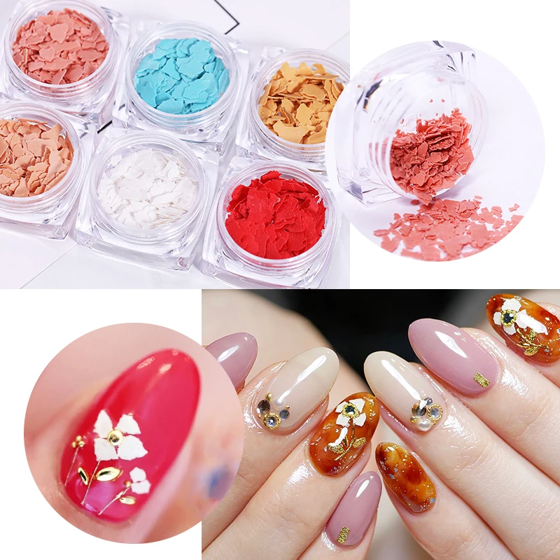 6 коробок/набор неправильный фрагмент метеорита для ногтей МИКАС листы дизайна 3D