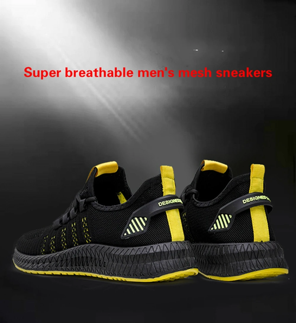 Мужские сетчатые кроссовки модные легкие дышащие из Вулканизированной Ткани
