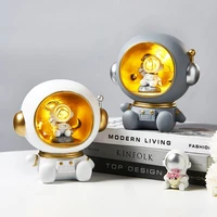astronaut creative night light piggy bank resin decor cute character model nordic home decor living room desk decoration gifts