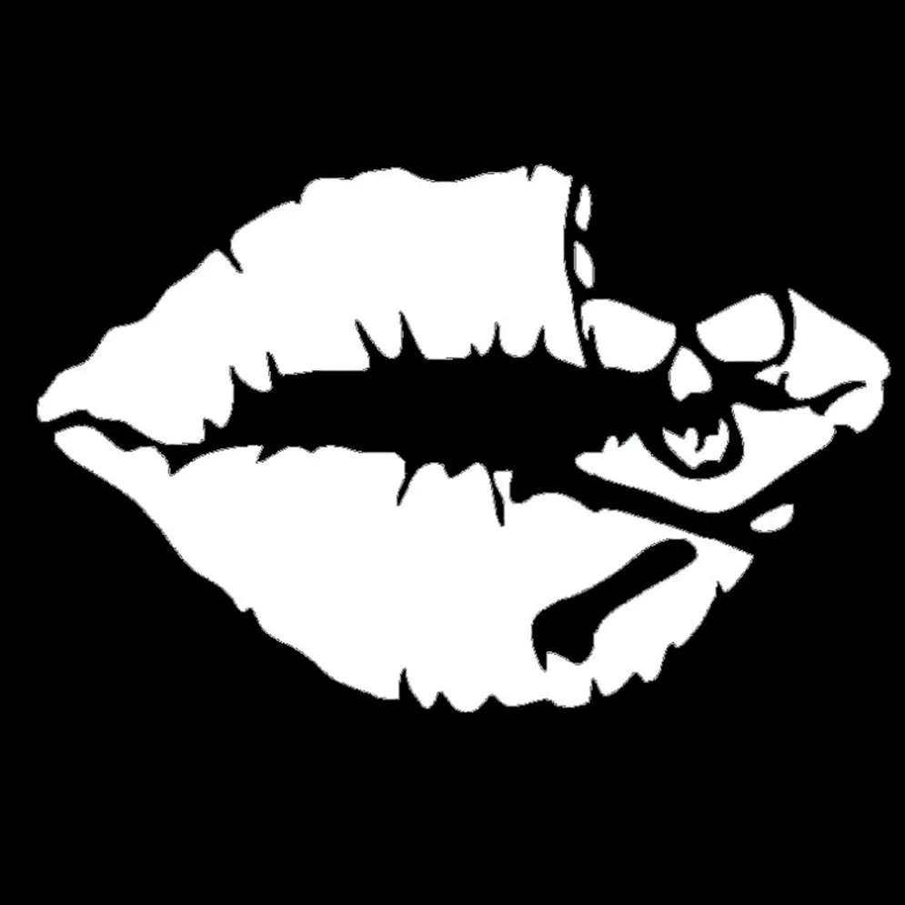 Череп и губы автомобильные наклейки отражающие боковые двери виниловые на