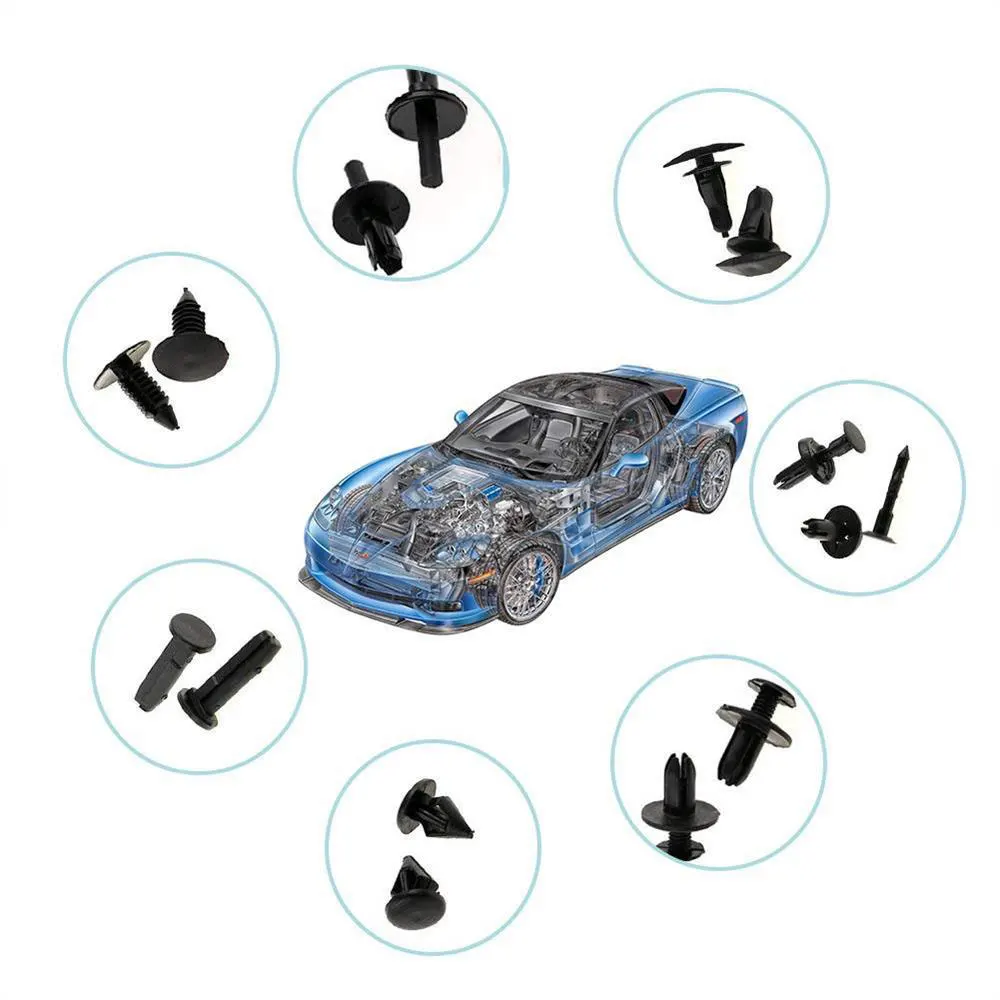 

435 PCS/Set Car Body Interior Fender Bumper Retainers Fasteners Clips Plastic Rivets Trim Assortment Kit Screws Panel Fastener