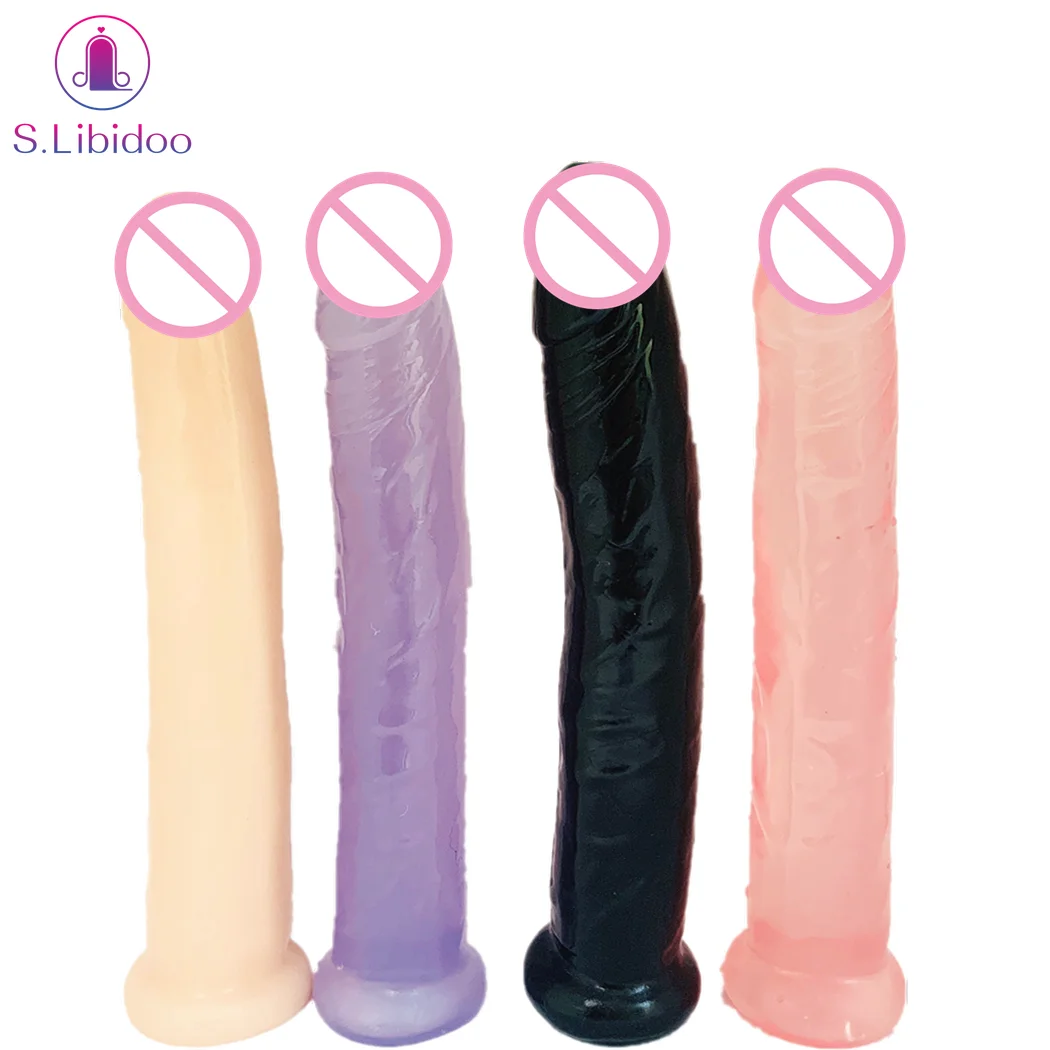 Небольшой Желе Пенис с присоской секс игрушка способный преодолевать Броды для