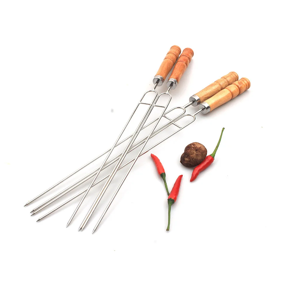 4 шт. Деревянные Шпажки для барбекю 42 см 16 5 дюйма | Дом и сад