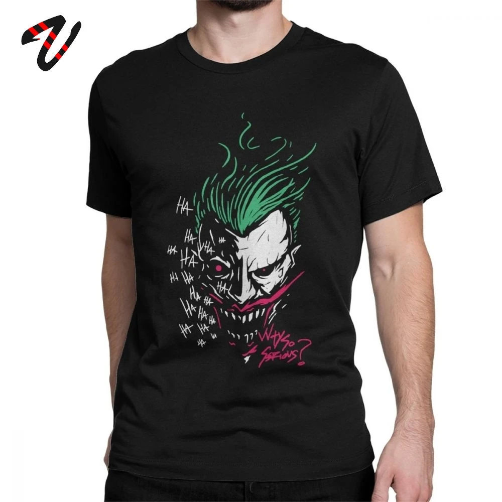 100% Cotton Men T Shirt The Dark Knight Joker Tshirt Why So Serious T-Shirt 80s Villain Of The Bat Man Tees Casual Gift Tops
