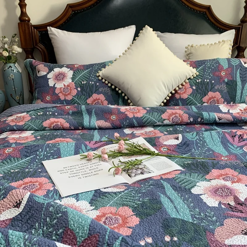 

US-Style Bedspread Tropical Bedding Set For Home Linens Quilting Coverlet Cover Blanket Pillowcases1/3/4pcs