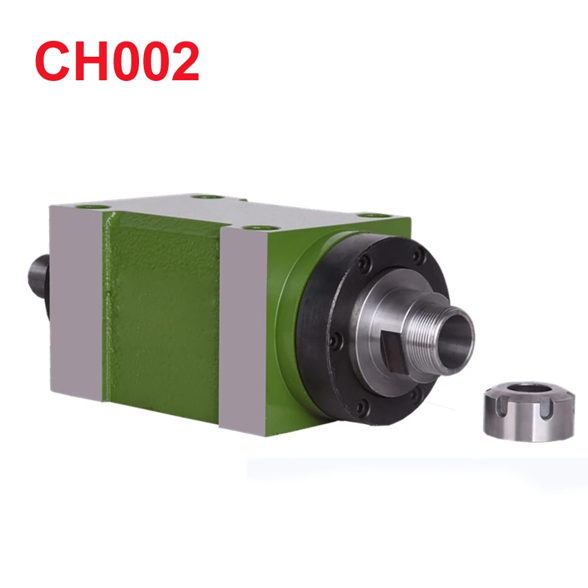 

CH002 0.37KW Power Head Unit CNC Machine Tool Spindle for Milling Machine Max.RPM 8000RPM/300RPM Taper Chuck BT30 MT3 ER25