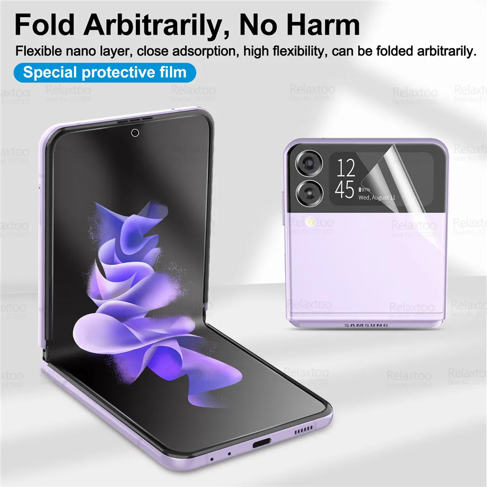 Гидрогелевая пленка 3to1 для Samsung Galaxy Z Flip3 защитная задней панели камеры Flip 3 ZFlip3 ZFlip