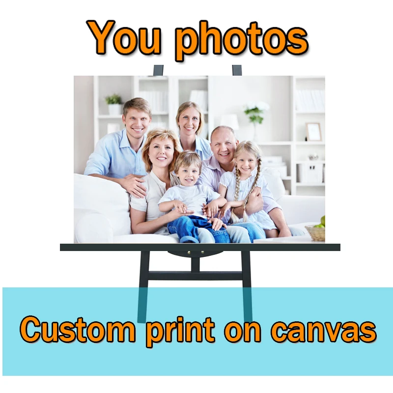 

custom painting Your Photo Canvas HD Prints Paintings Home Decorative Poster Wall Art Pictures Living Room waterproof
