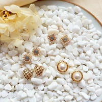 s925 silver 14k real gold pearl high quality stud earrings unusual earrings k pop accessories womens jewelry fashion jewelry
