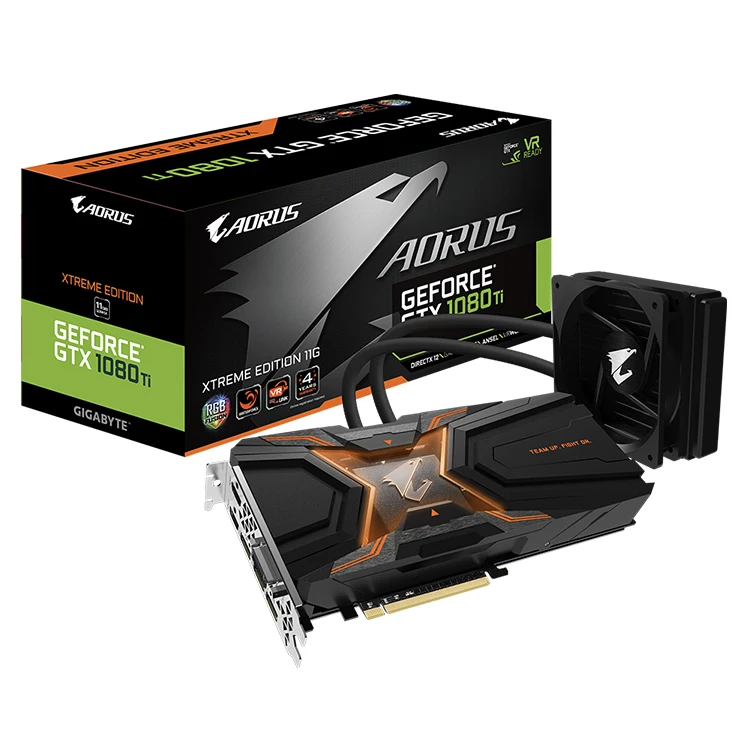 Видеокарта NVIDIA GIGABYTE AORUS GeForce GTX 1080 Ti Waterforce Xtreme Edition 11G используемая графическая