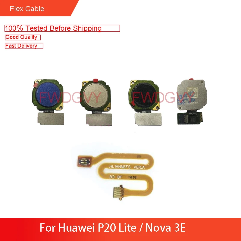 Замена для Huawei P20 Lite/Nova 3E датчик отпечатков пальцев Кнопка Домой сенсорный ID
