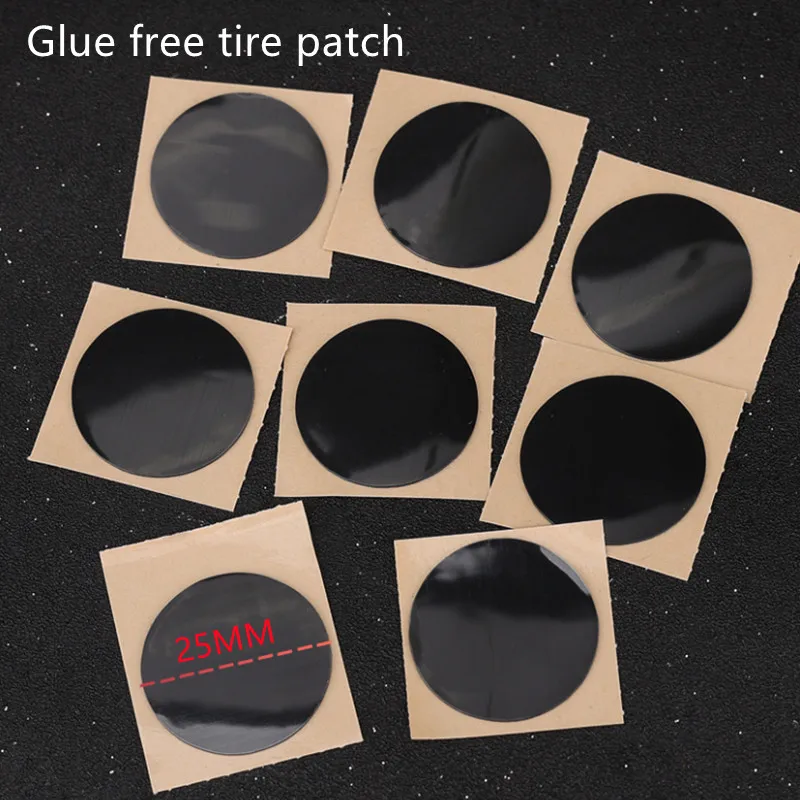 

8pcs/16pcs 25mm No Glue Round Rubber Bicycle Tire Patch Cycle Repair Tools Cycling Bike Tire Tyre Inner Tube Puncture Repair Kit