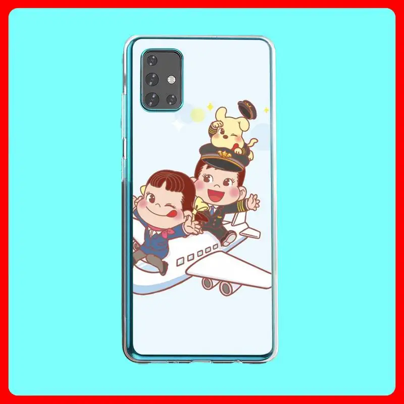 

Cute Milky Kawaii Phone Case For Clear-Samsung Galaxy S5 S6 S7 S8 S9 S10 S20 Edge Plus Lite 2019 2020 Fundas Cover