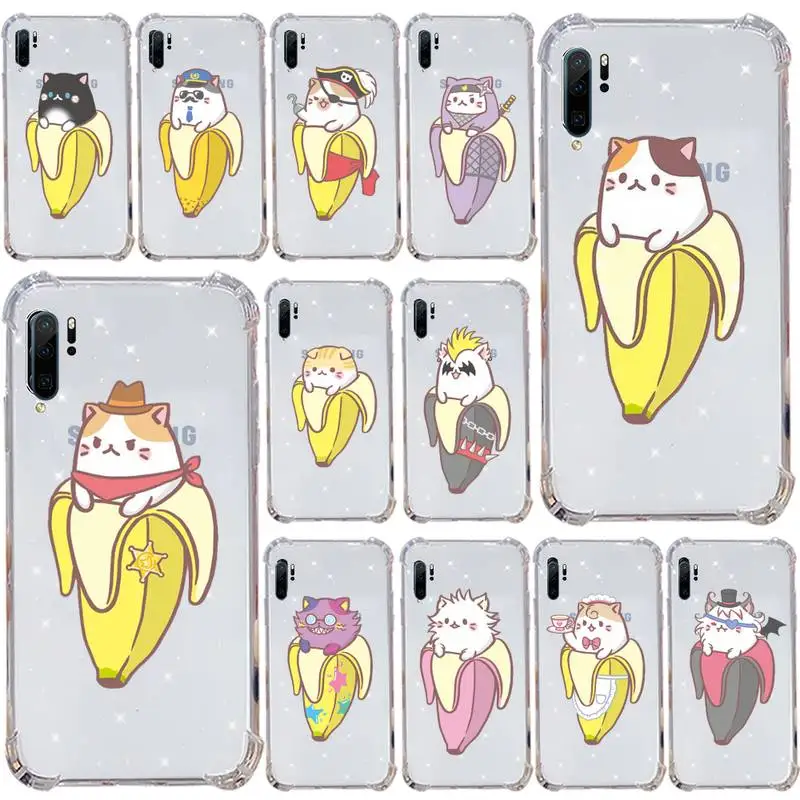 

Cartoon Finger Banana Phone Case Transparent for Samsung s9 s10 s20 Huawei honor P20 P30 P40 xiaomi note mi 8 9 pro lite plus