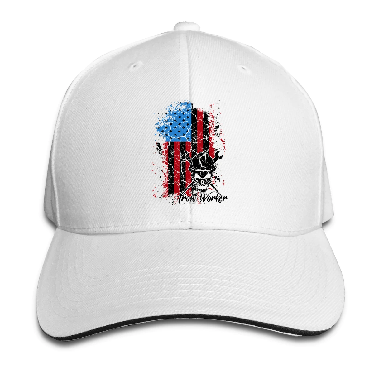 

Ironworker American Flag men's women's Fashionable breathable Dad Cap