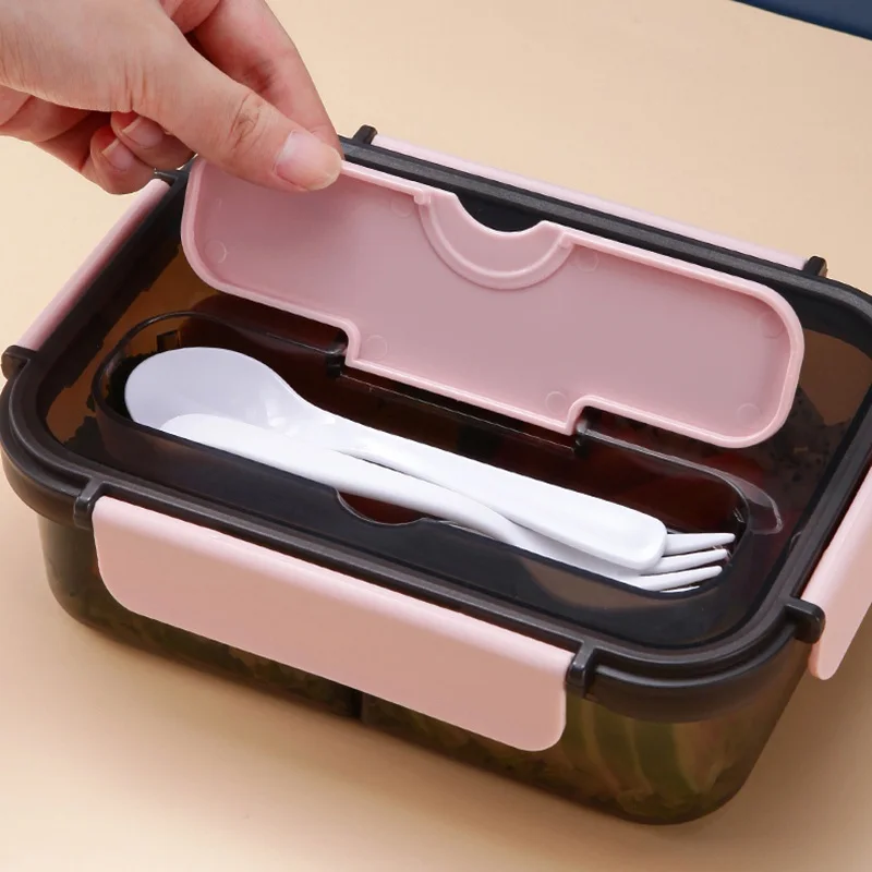 

1500ml Plastic Lunch Box Portable Sealed Refrigerator Crisper Portable Worker Lunch Microwave Lunch Box Snack Box