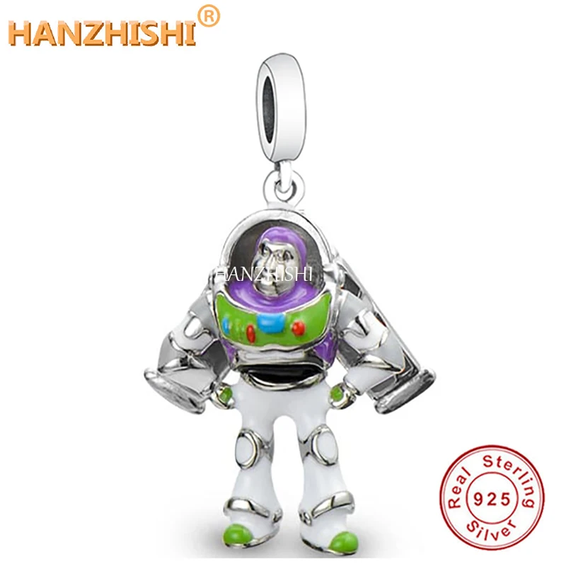 

2022 Spring Fashion 925 Sterling Silver Cartoon Astronaut Dangle Charm Bead Fit Original Pandora Bracelet Necklace Jewelry Gift