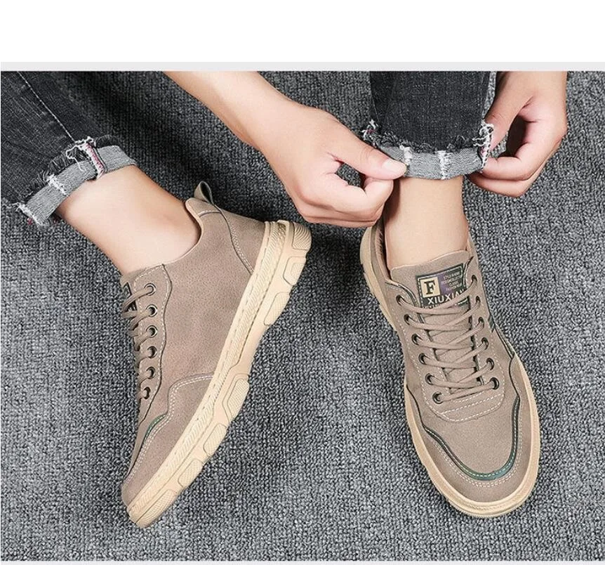 

Leather Men Shoes Sneakers Trend Casual Shoe Italian Breathable Leisure Male Sneakers Non-slip Footwear Men Vulcanized Shoes