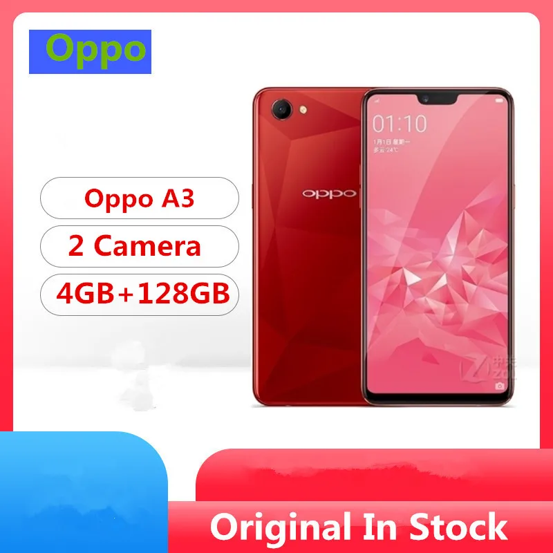 Сотовый телефон Oppo A3 4G LTE MTK6771 восемь ядер Android 8 1 6 2 дюйма IPS 2280x1080 4 Гб ОЗУ 128 ПЗУ 16 МП